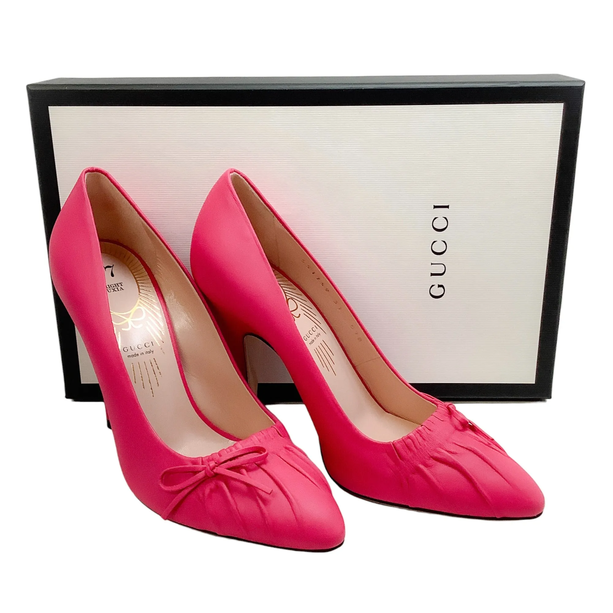 Gucci Bright Fuchsia No. 7 Charlotte Bow Pumps