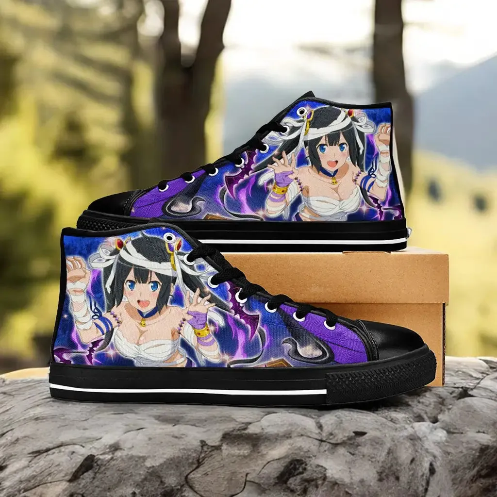 Hestia Halloween DanMachi Shoes High Top Sneakers for Kids and Adults