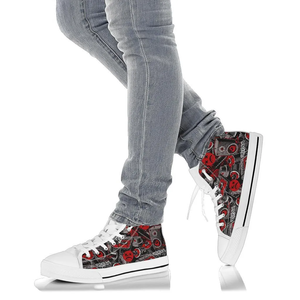 High Top Sneakers - Graffiti Fashion #21 | Custom Shoes, Street Fashion, Urban Street Art, Custom High Tops, Unique Shoes