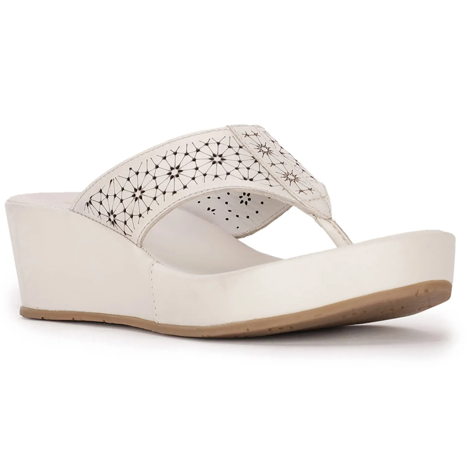 Hush Puppies womens Sina Thong Silver Wedge Sandal - 6 UK (6741629)