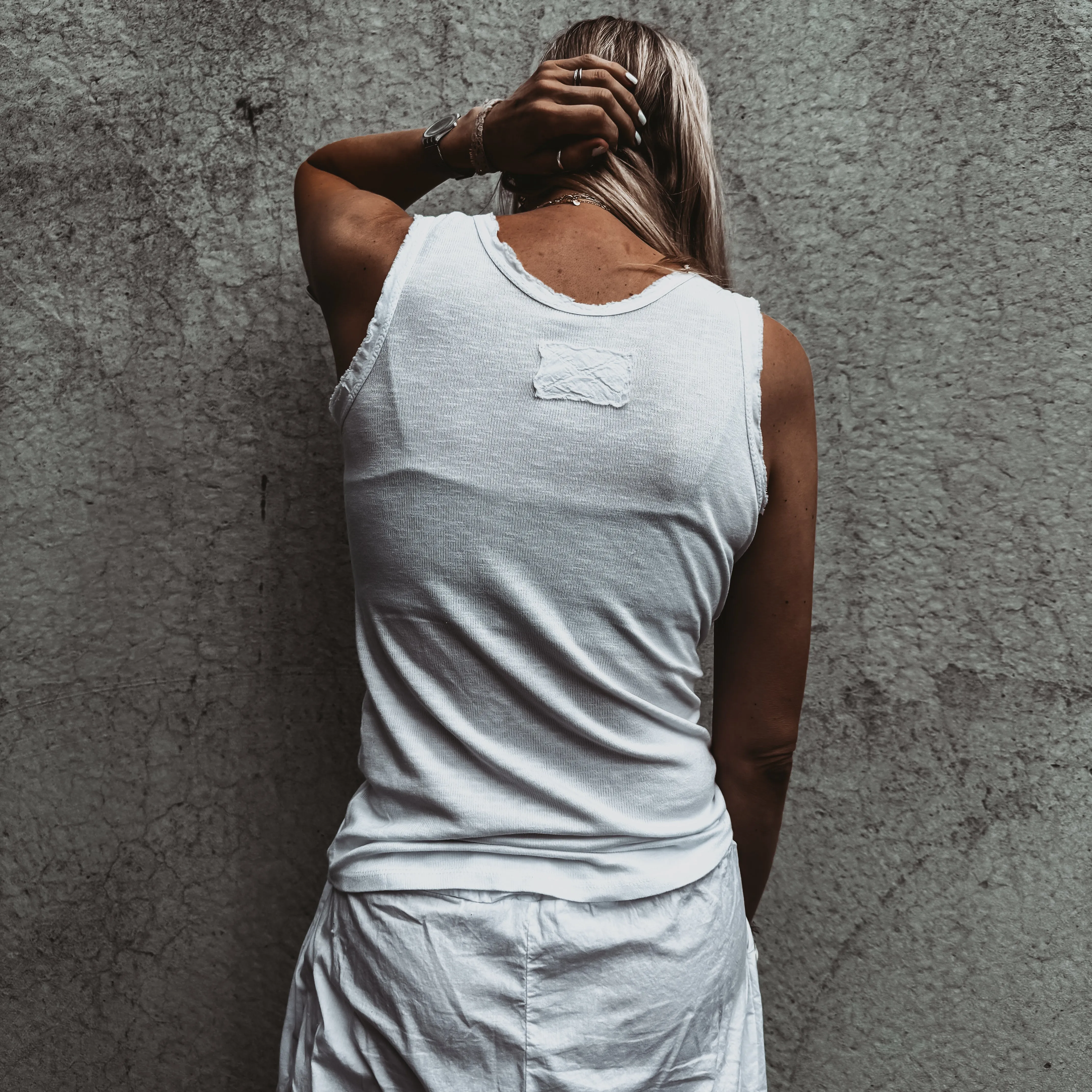 IBIZA TOWN tank top WHITE *NEW*