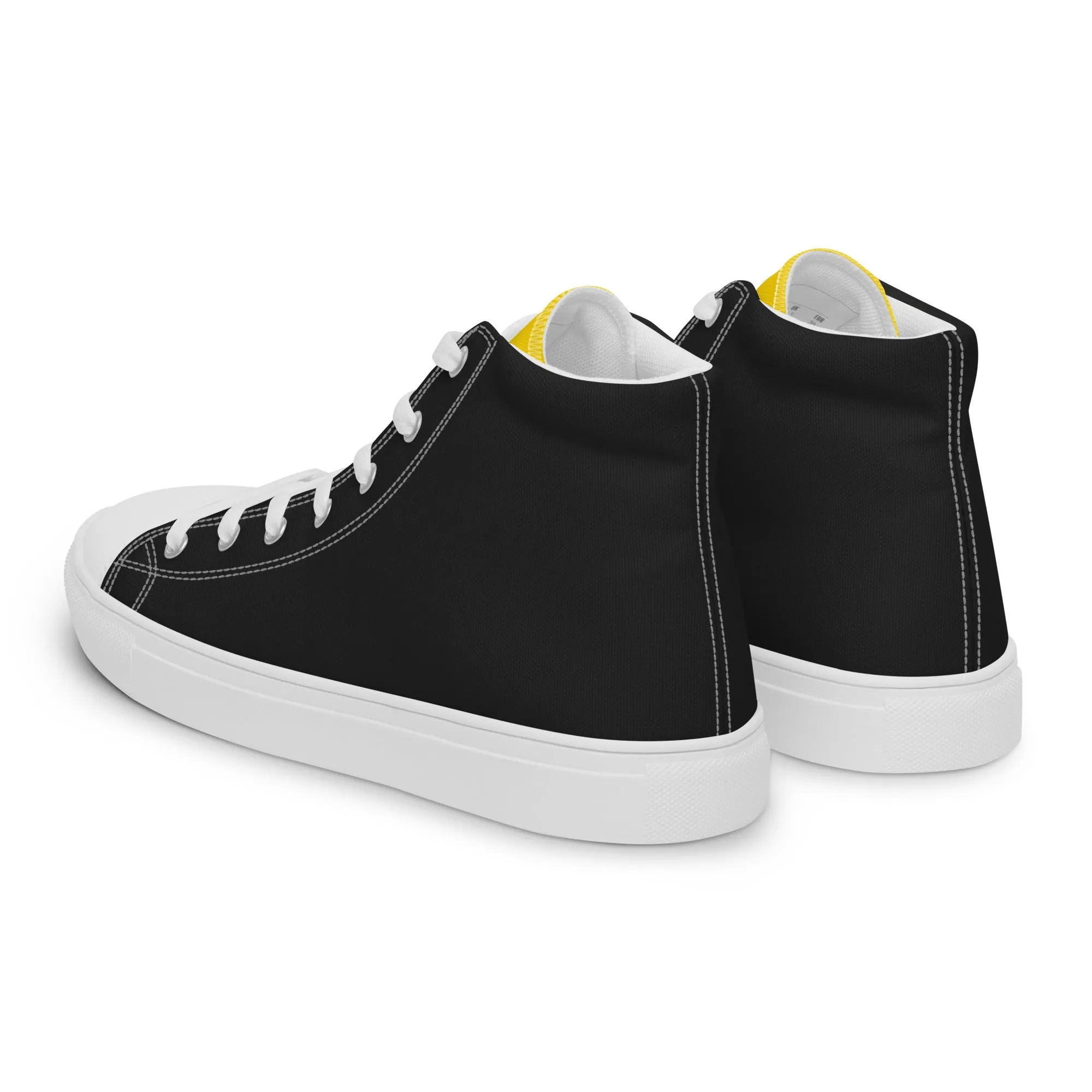 Intersex Pride Black High Top Trainers (female sizes)