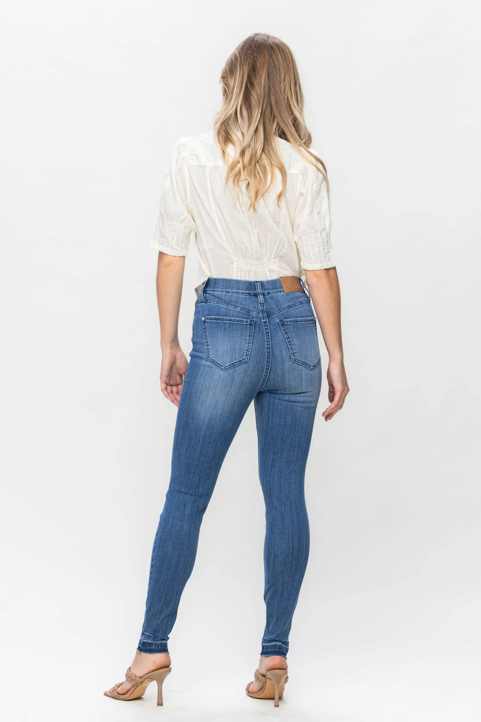 Judy Blue high waist release hem pull on skinny jeans