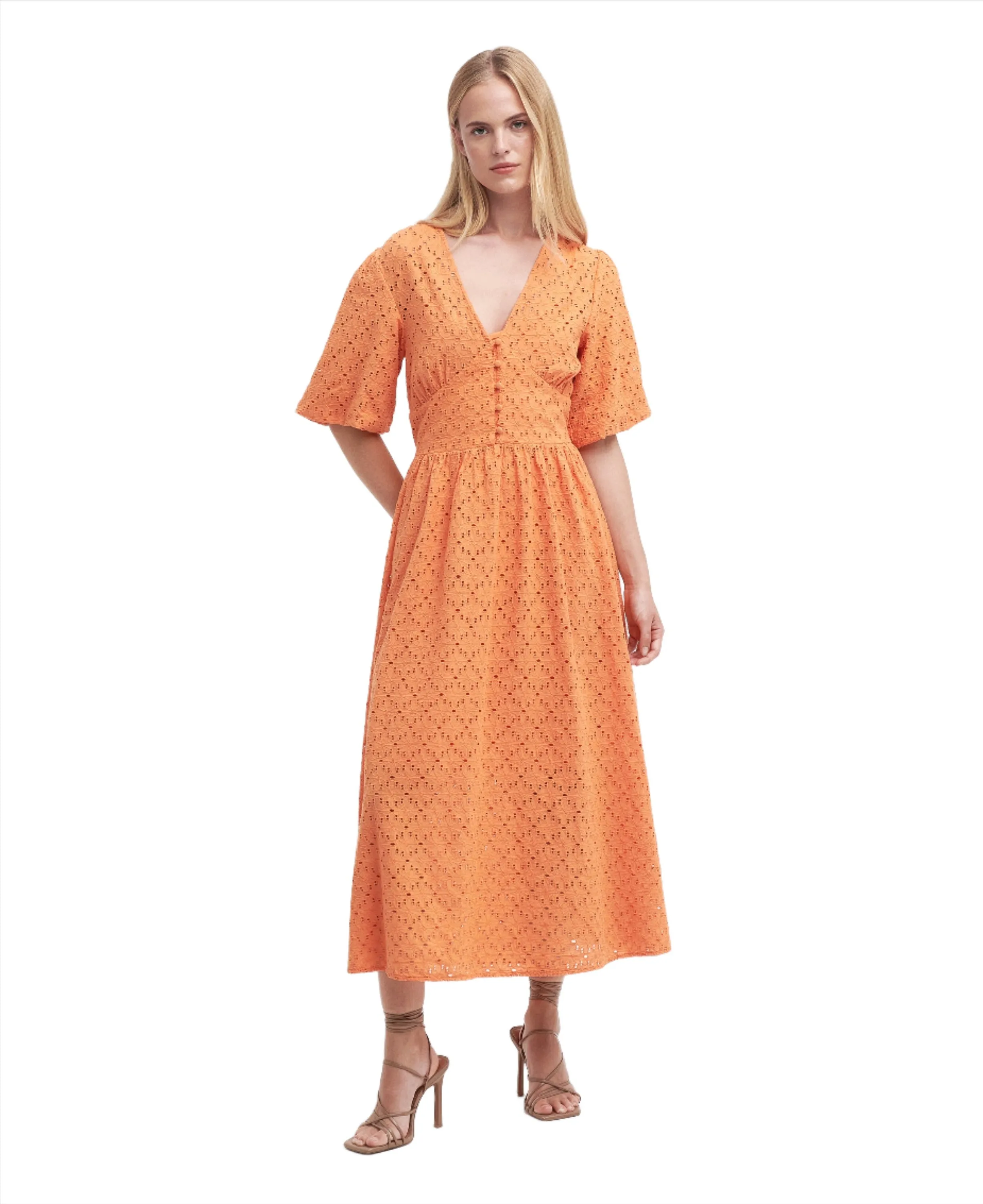 Kelley Broiderie Anglaise Midi Dress