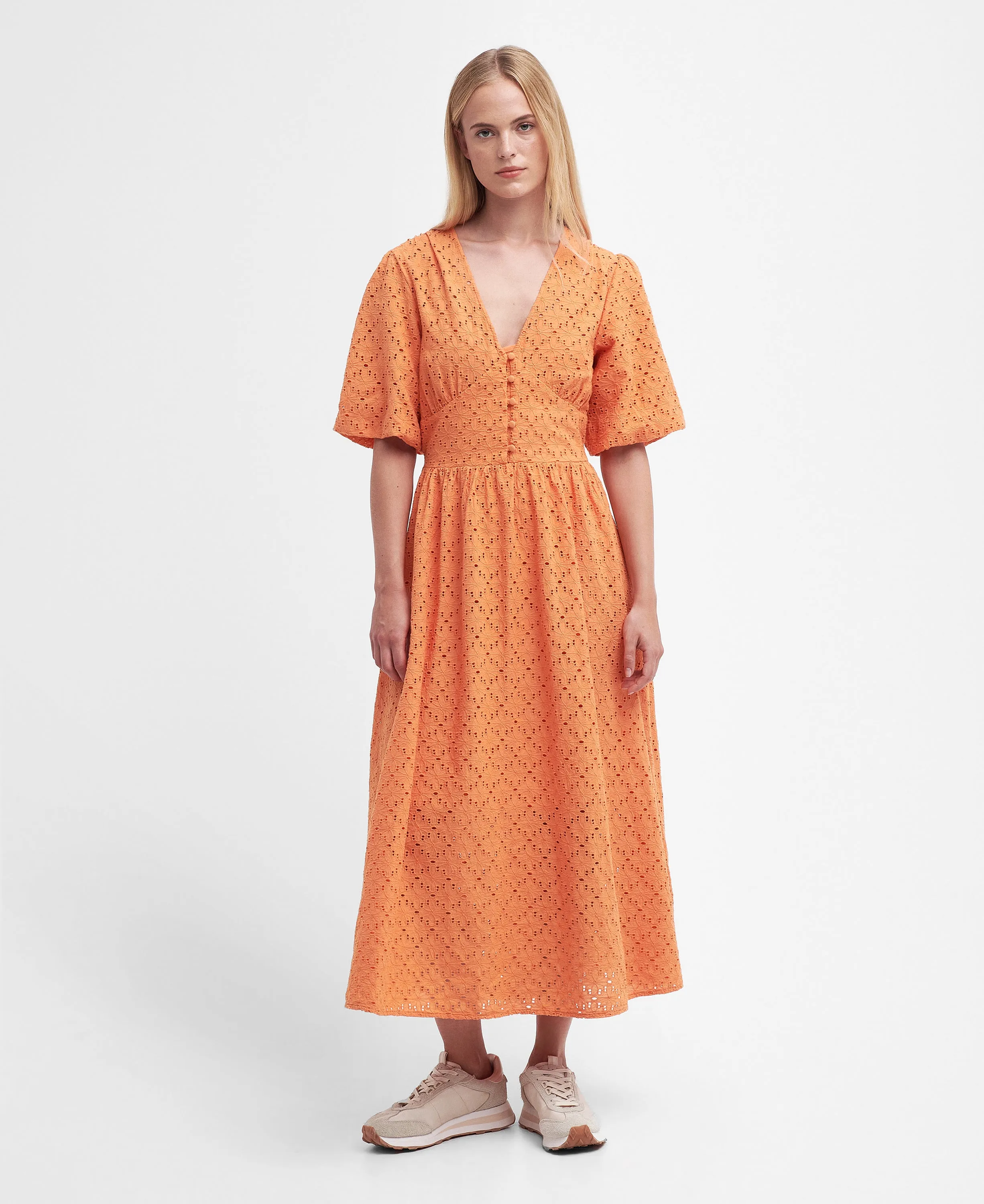 Kelley Broiderie Anglaise Midi Dress