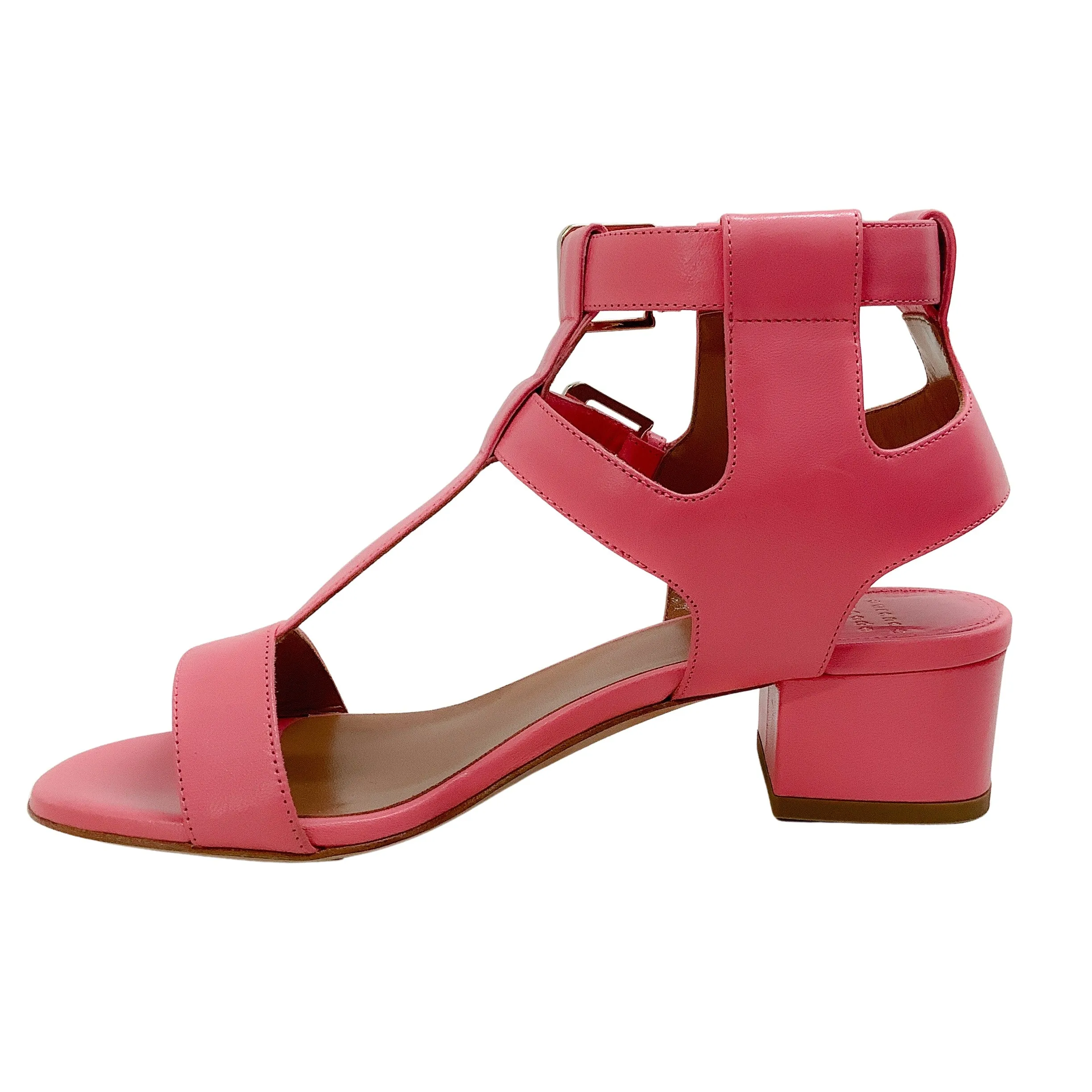 Laurence Dacade Pink Leather Daho Gladiator Sandals