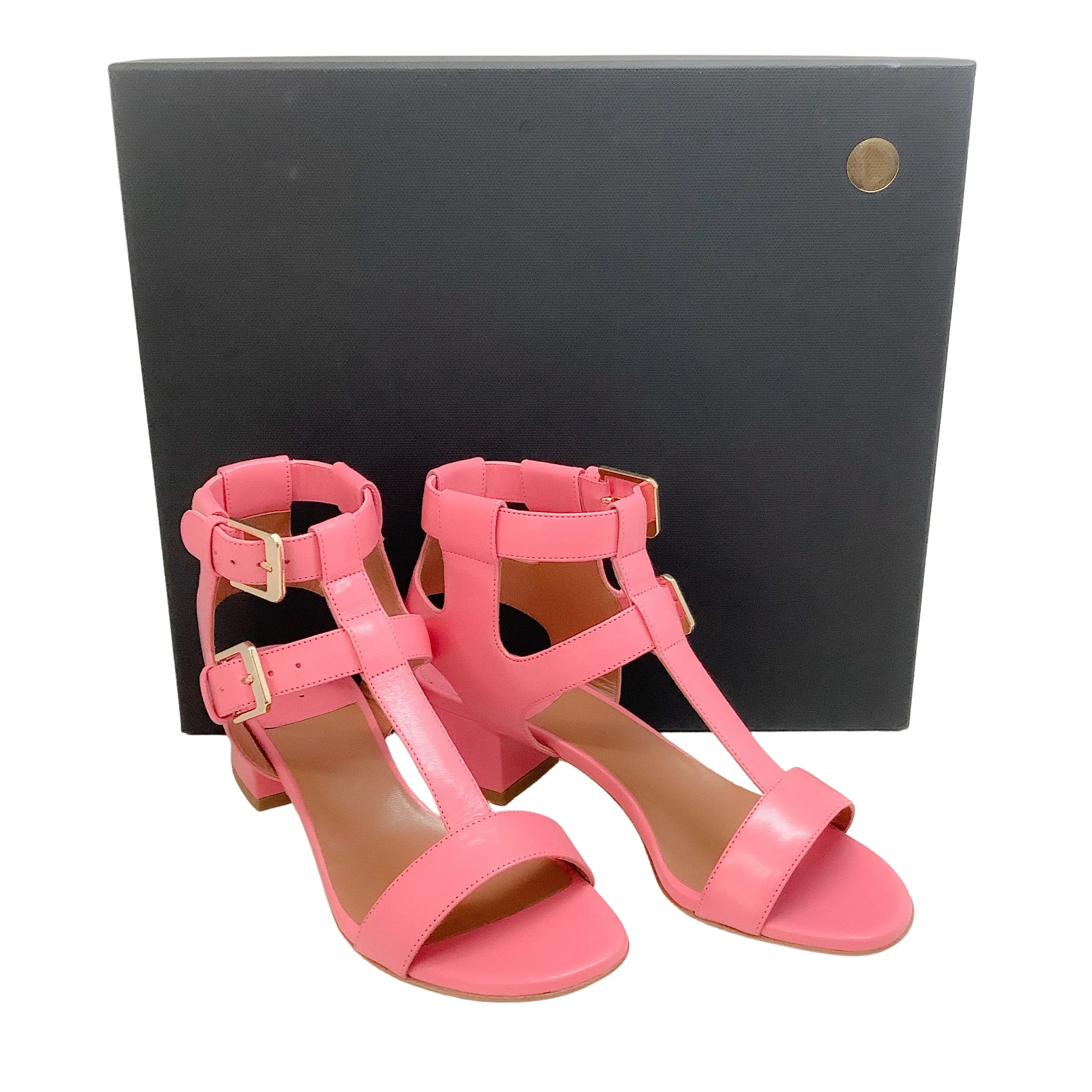 Laurence Dacade Pink Leather Daho Gladiator Sandals