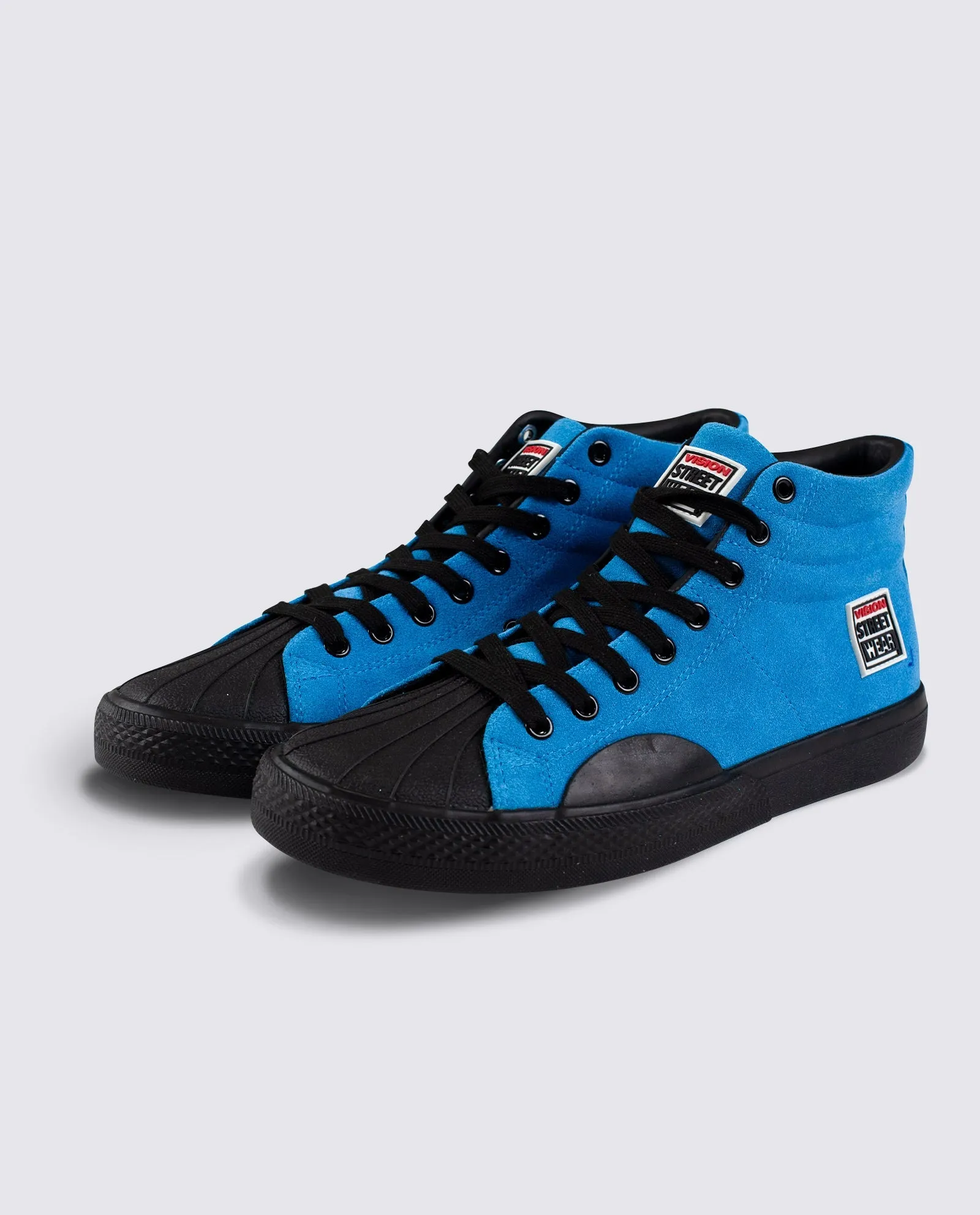 Leather Suede High Top Sneakers Teal