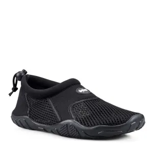 Lightning Bolt Mens Wave Black Athletic Reef Slip On Shoes