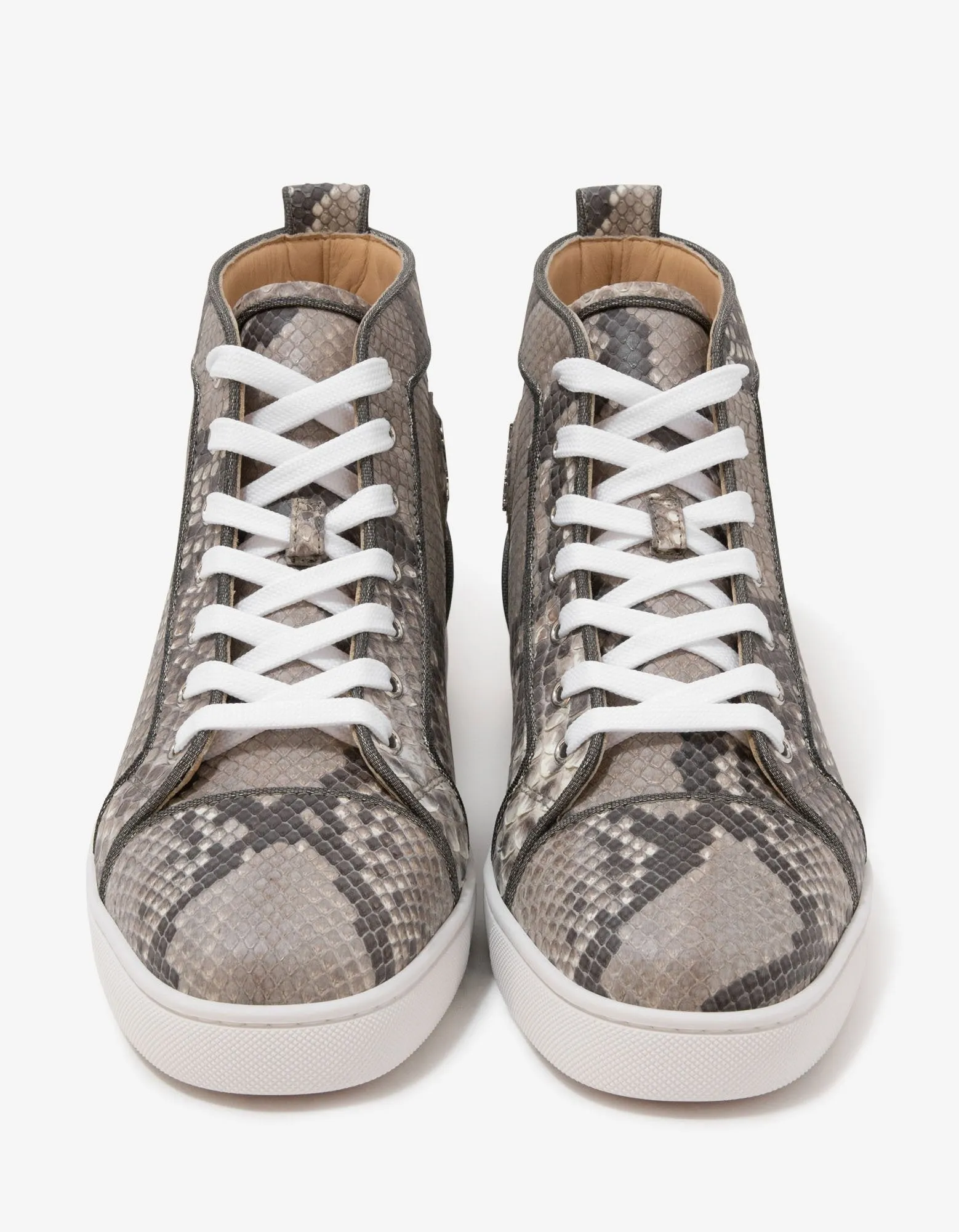 Louis Orlato Python Leather High Top Trainers -