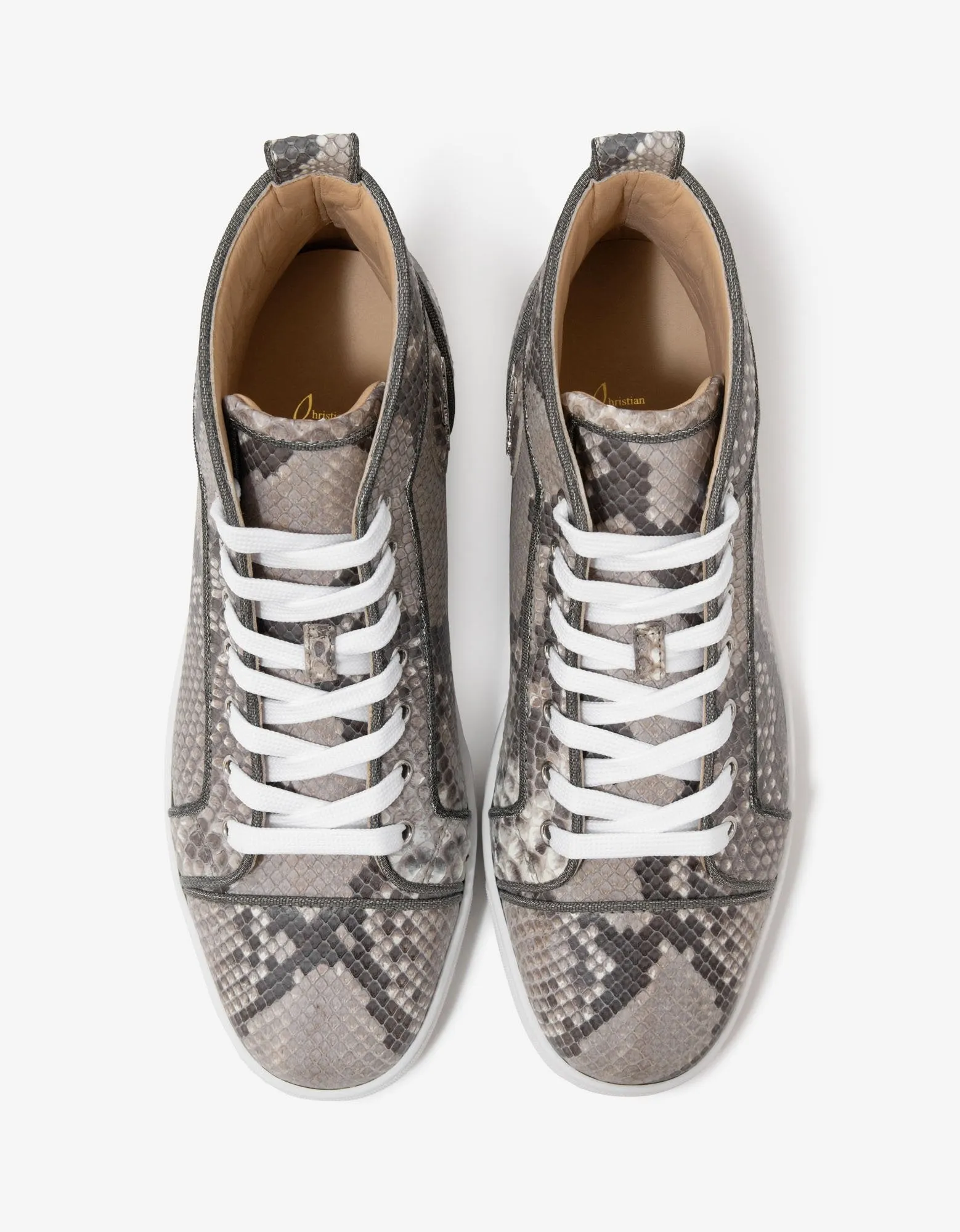 Louis Orlato Python Leather High Top Trainers -