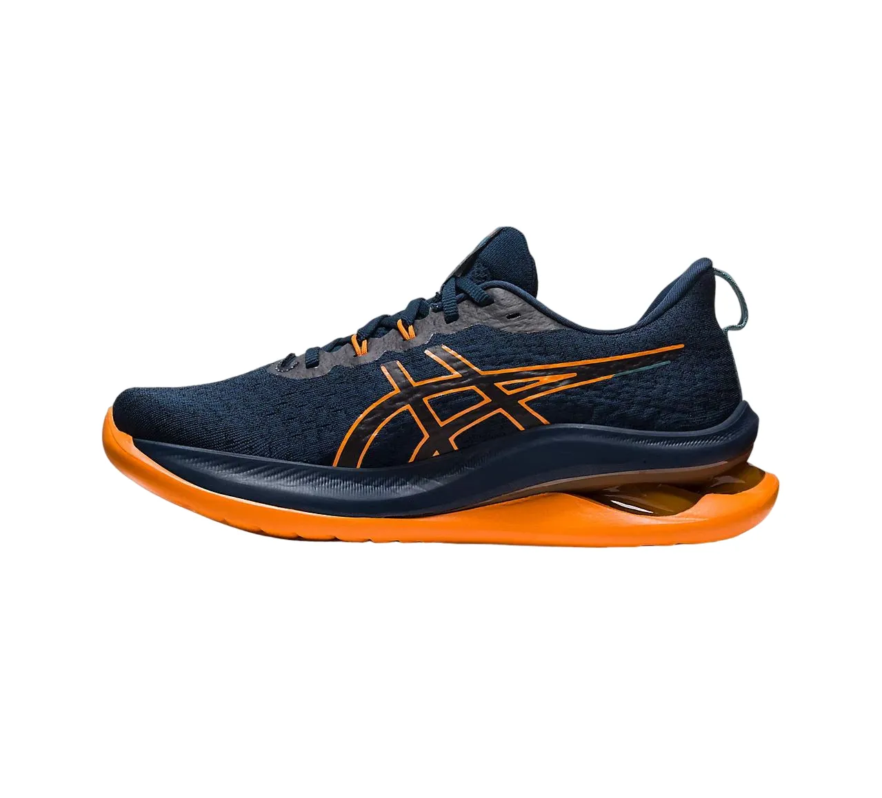 Mens Asics Gel-Kinsei Max French Blue/ Bright Orange Athletic Running Shoes