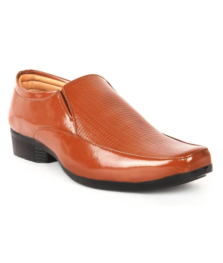 Men's Tan Slip-on Synthetic Party wear Formal Shoes