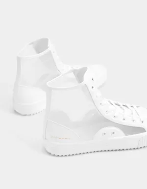 Men’s transparent high-top trainers