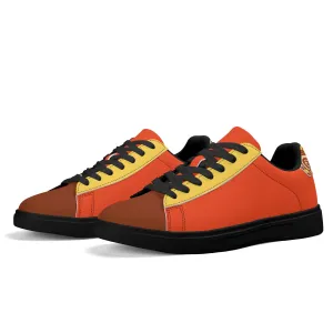 Mirana Color Block Low Top Faux Leather Skate Sneakers