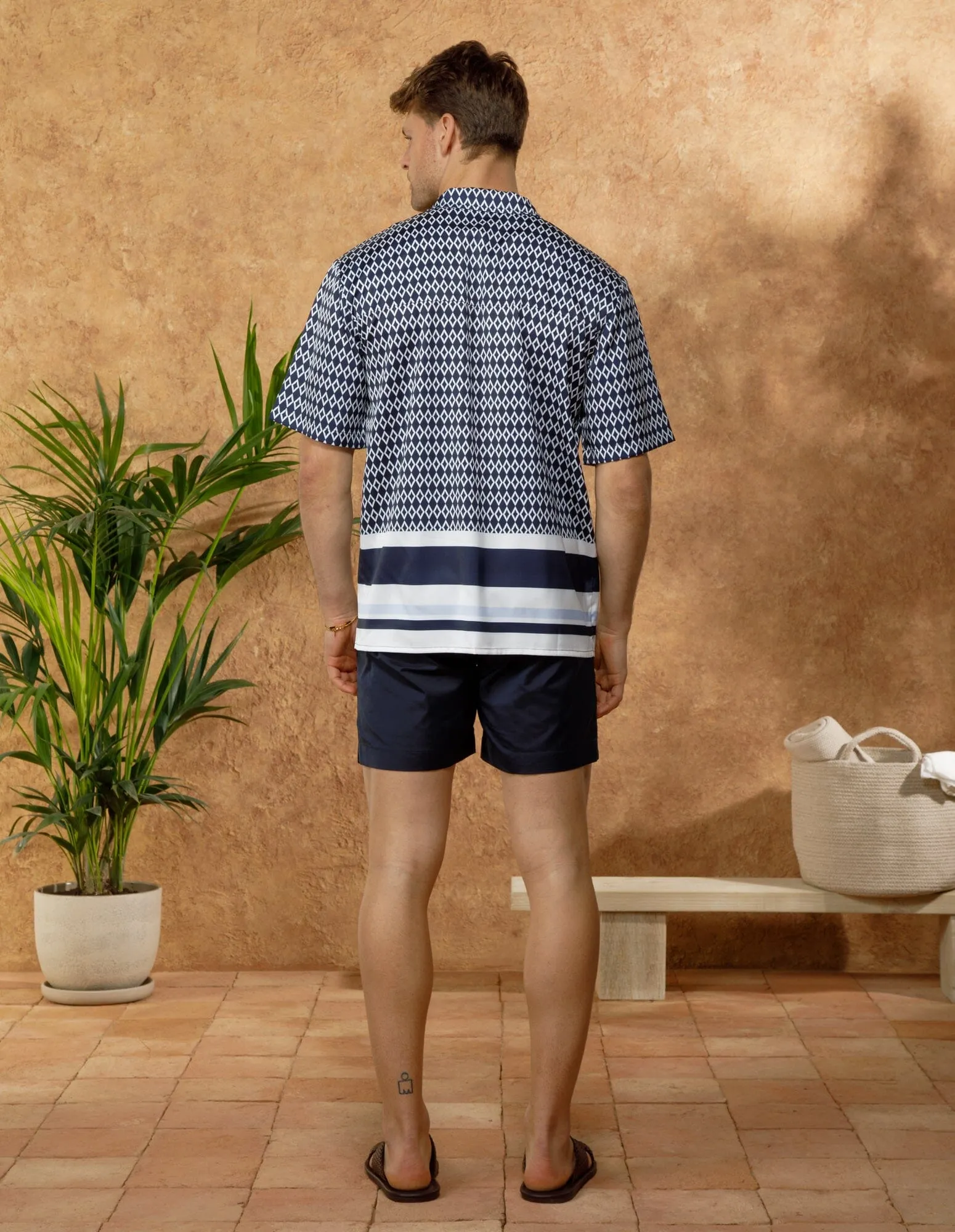 Navy S/S Porto Resort Shirt