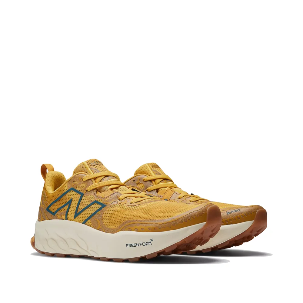 New Balance Men's Fresh Foam X Hierro v8 Sneaker in Butterscotch with Ginger Lemon and Deep Sea