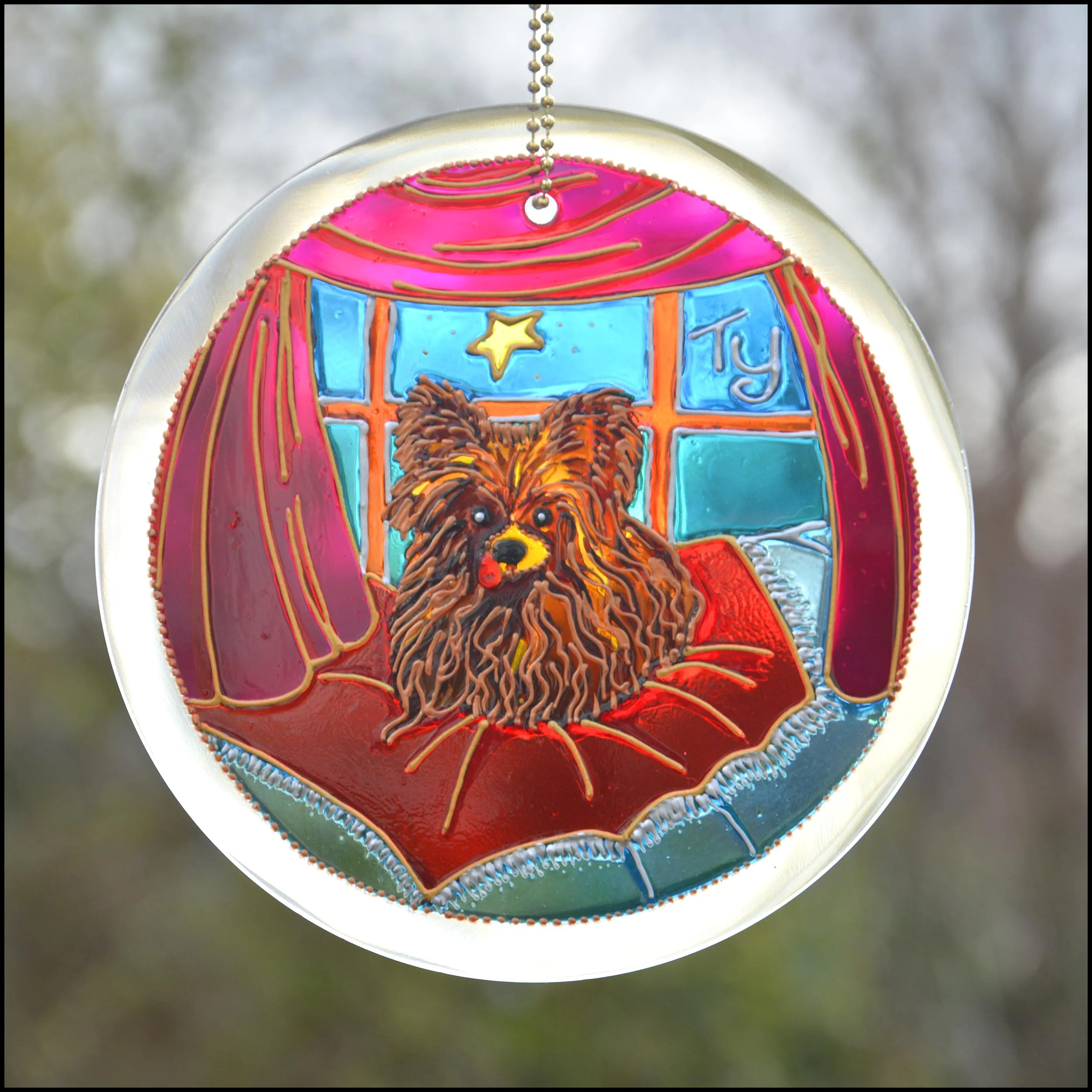 Night Sky Pet Portrait or Memorial Suncatcher