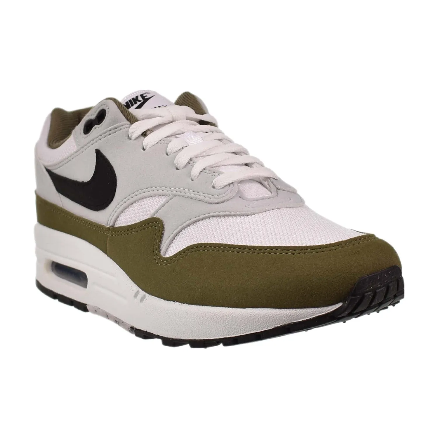 Nike Air Max 1 Men's Shoes White-Pure Platinum-Medium Olive