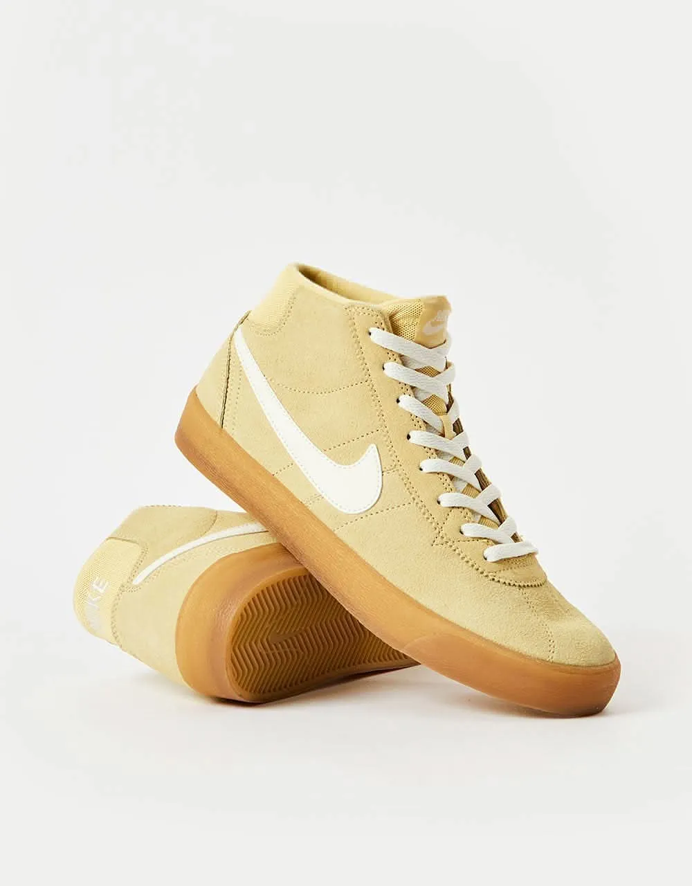 Nike SB Bruin High Skate Shoes - Lemon Wash/Sail-Lemon Wash