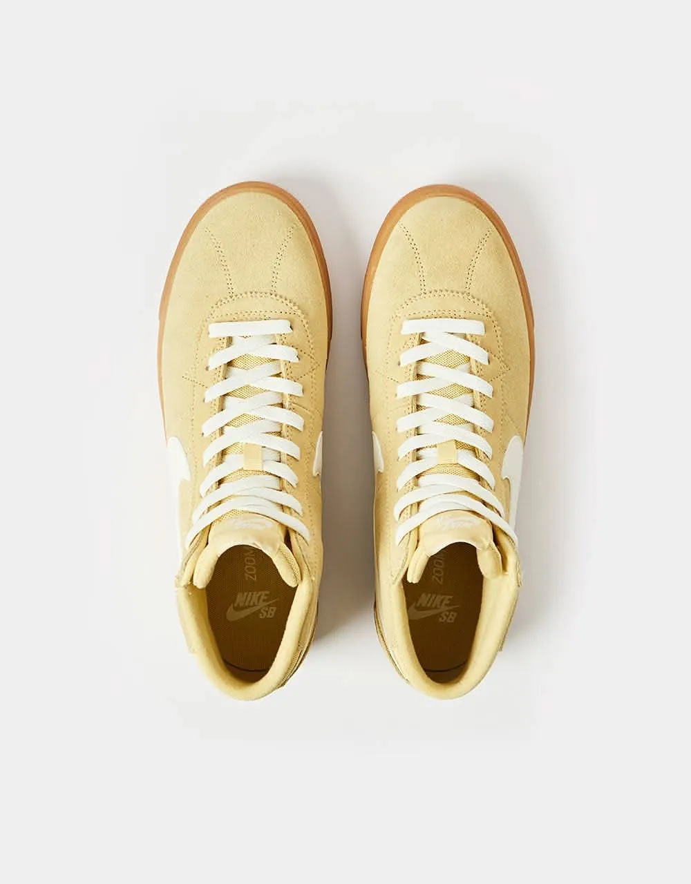 Nike SB Bruin High Skate Shoes - Lemon Wash/Sail-Lemon Wash