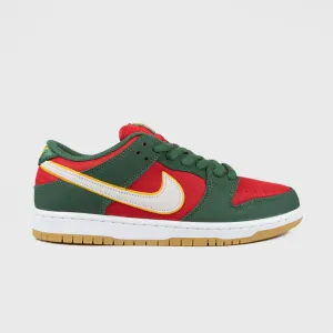 Nike SB - Dunk Low Pro Shoes - Fir / White - University Gold - Fire Red