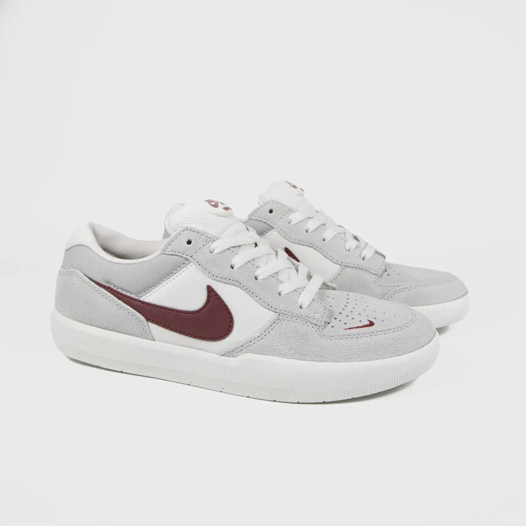 Nike SB - Force 58 Shoes - Platinum Tint / Dark Team Red - Wolf Grey