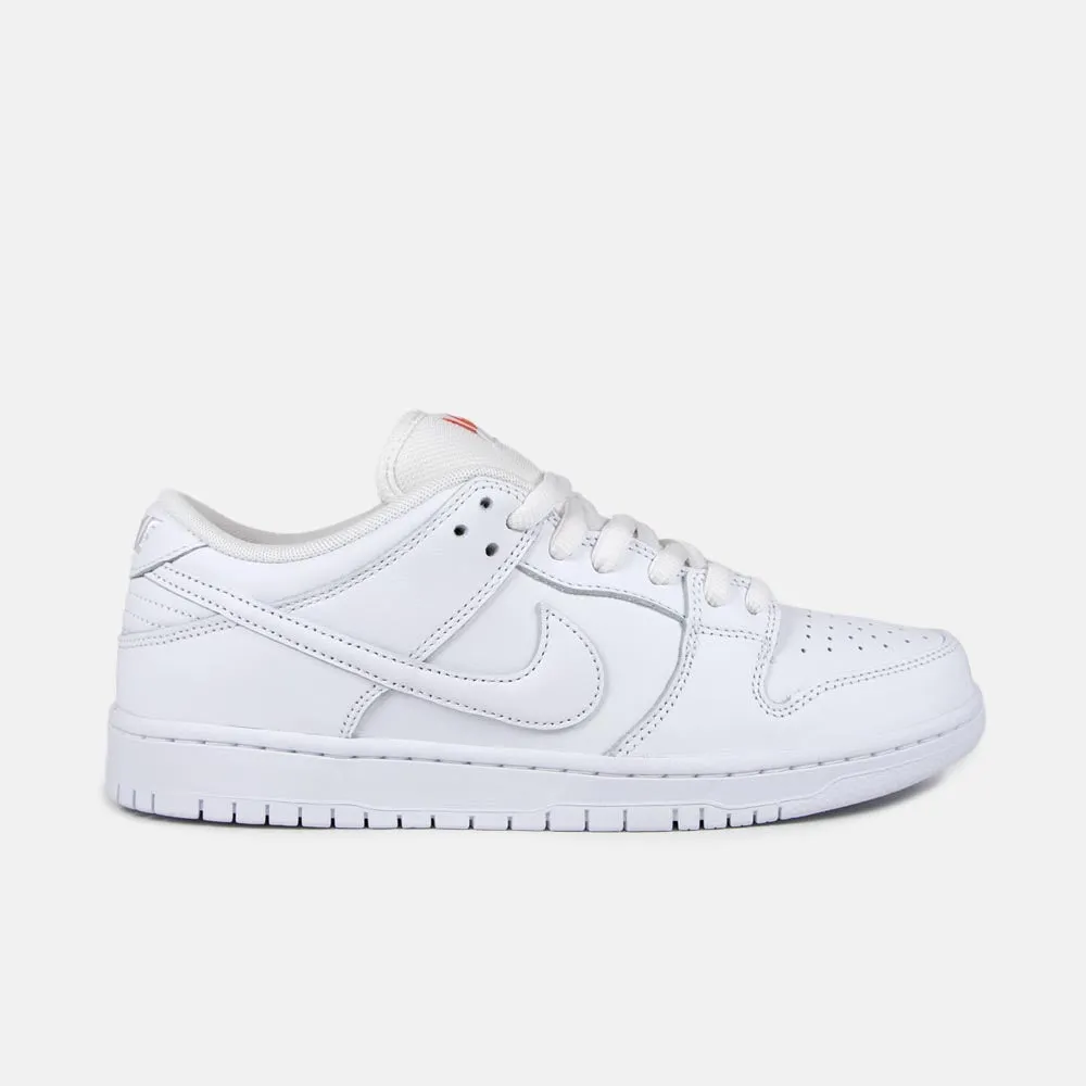 Nike SB - 'Orange Label' Dunk Low Pro Shoes - White / White