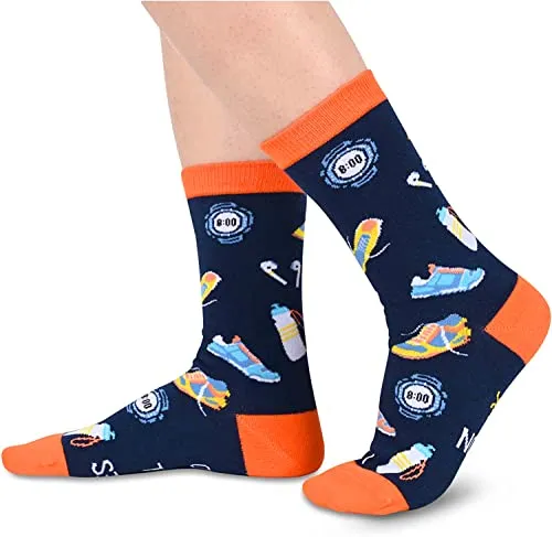 Novelty Running Socks, Funny Running Gifts for Running Lovers, Sports Socks, Gifts For Men Women, Unisex Running Themed Socks, Sports Lover Gift, Silly Socks, Fun Socks