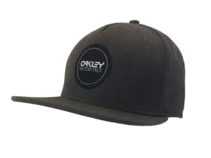 Oakley Gray Factory Pilot Collection Structured Adj. Strapback Flat Bill Hat Cap