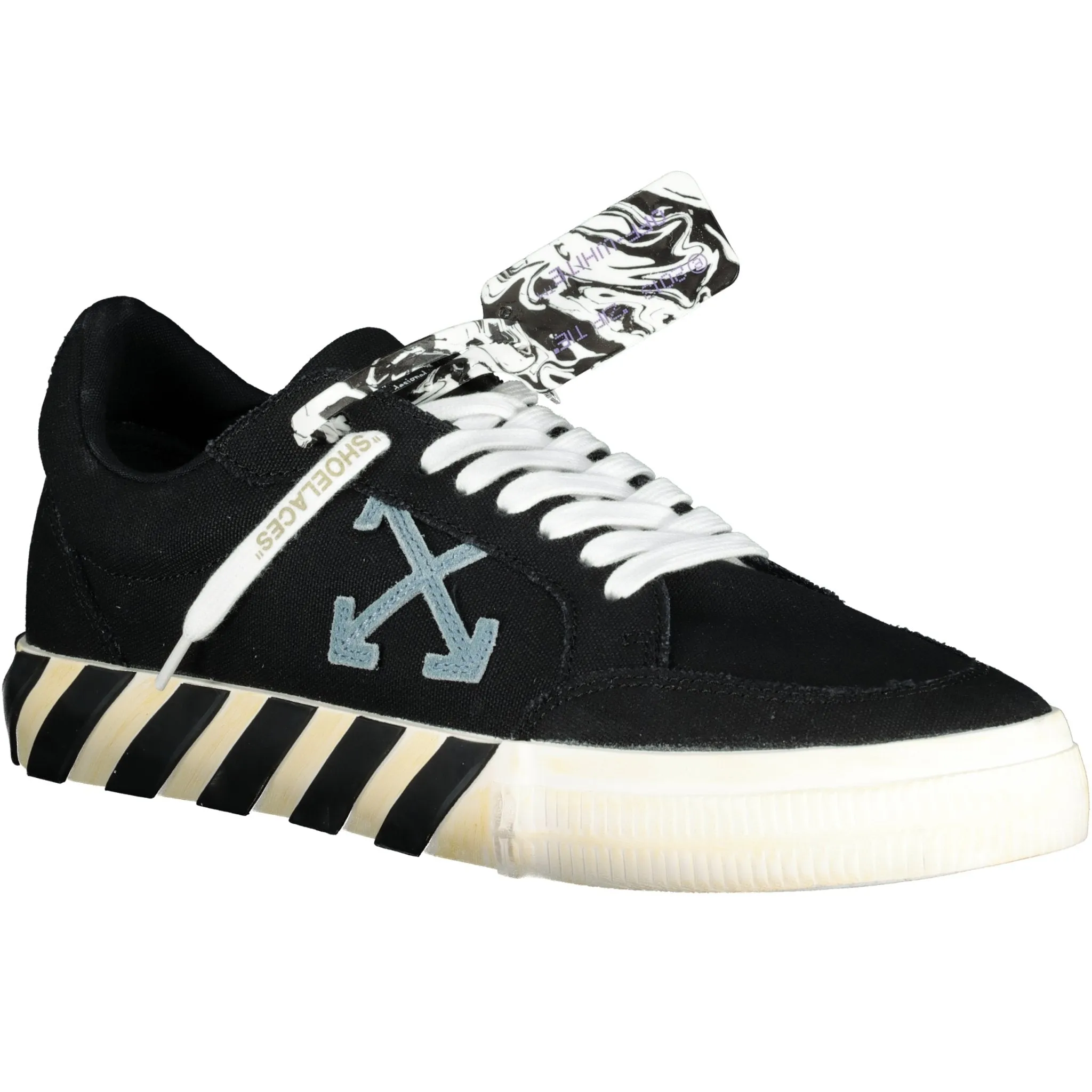 Off-White Vulcanized Low Top Trainers Black & Blue