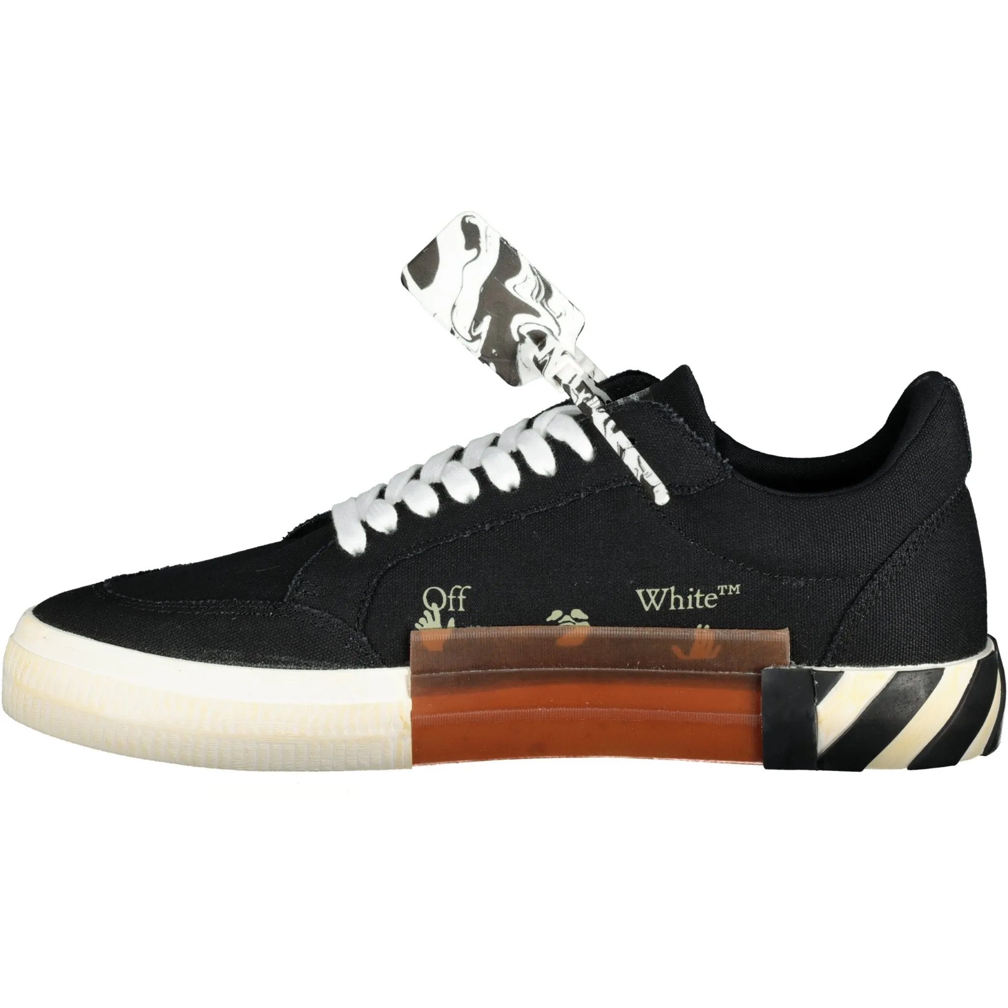 Off-White Vulcanized Low Top Trainers Black & Blue