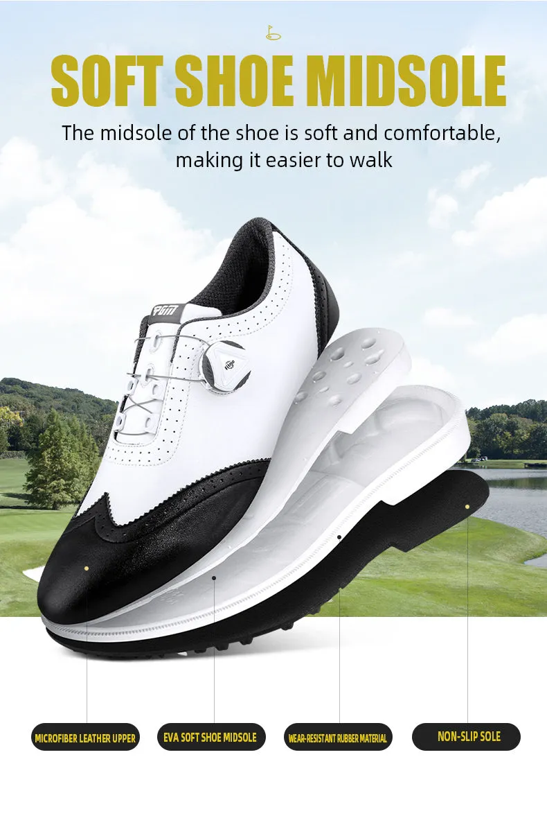 PGM XZ206 custom golf shoe men waterproof spike less golf shoes