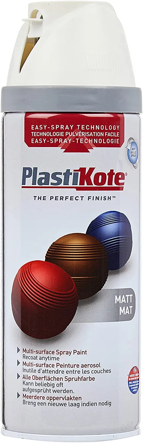 Plastikote Plasti-kote Premium Matt White 400ml