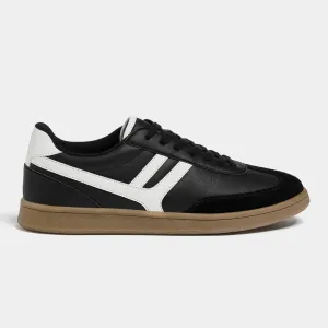 Pull & Bear Contrast Retro Trainers - BLK