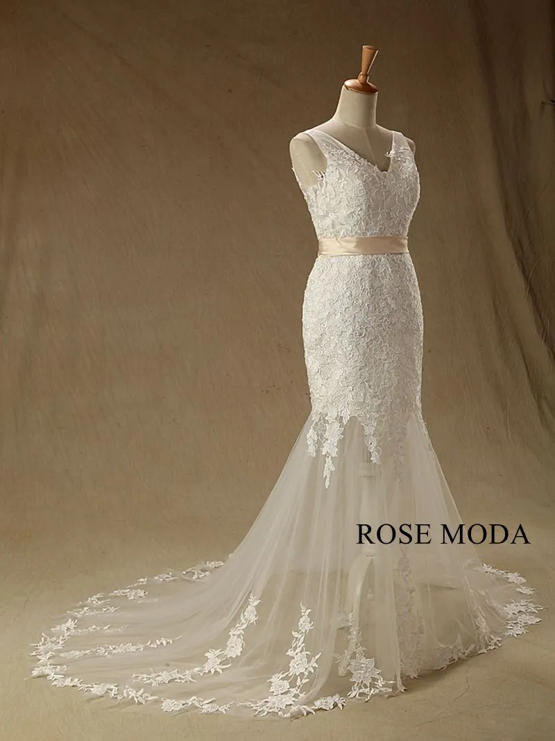 Rosemoda Illusion Skirt Lace Mermaid Wedding Dress