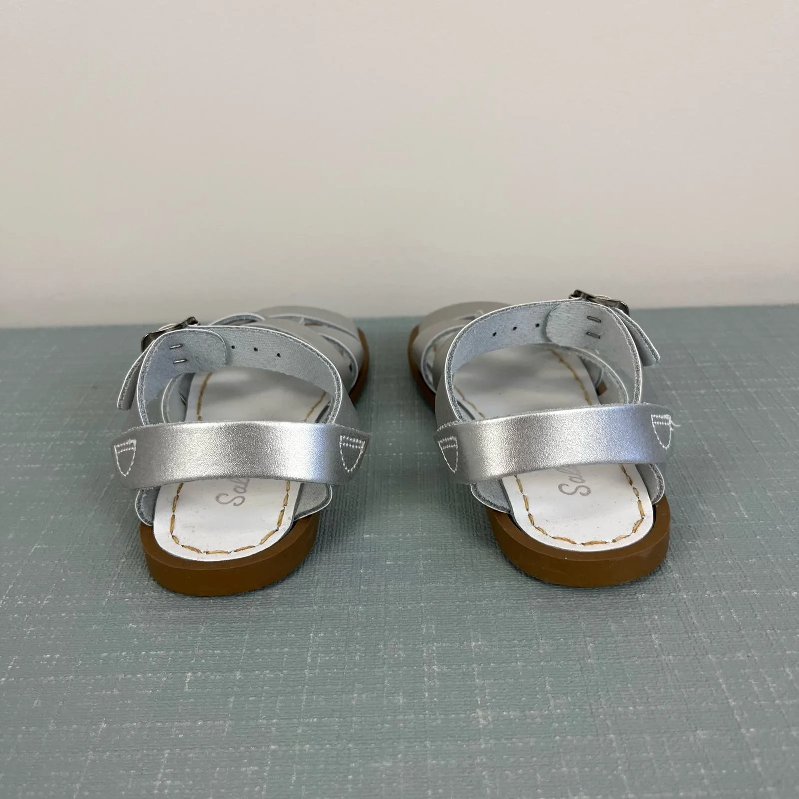 Saltwater Original Girls Silver Sandals 9