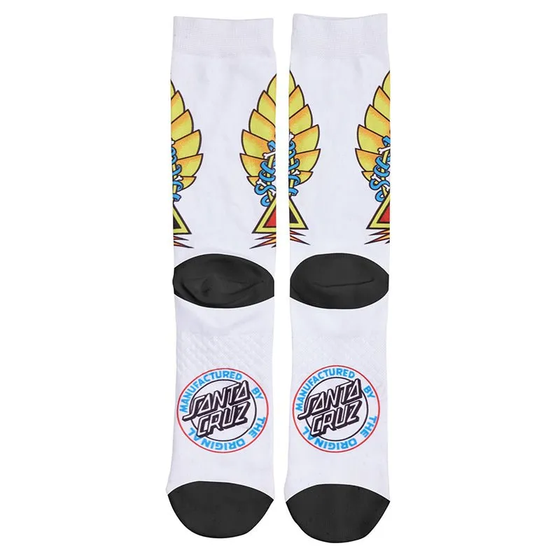 Santa Cruz (White) Natas Screaming Panther Mens Socks