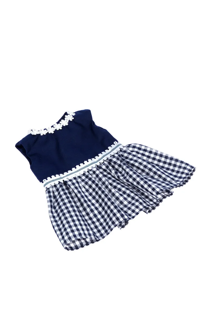 Saturday Afternoon - Clothes for 18 inch Doll - Navy Blue Dress (Shoes sold separately)