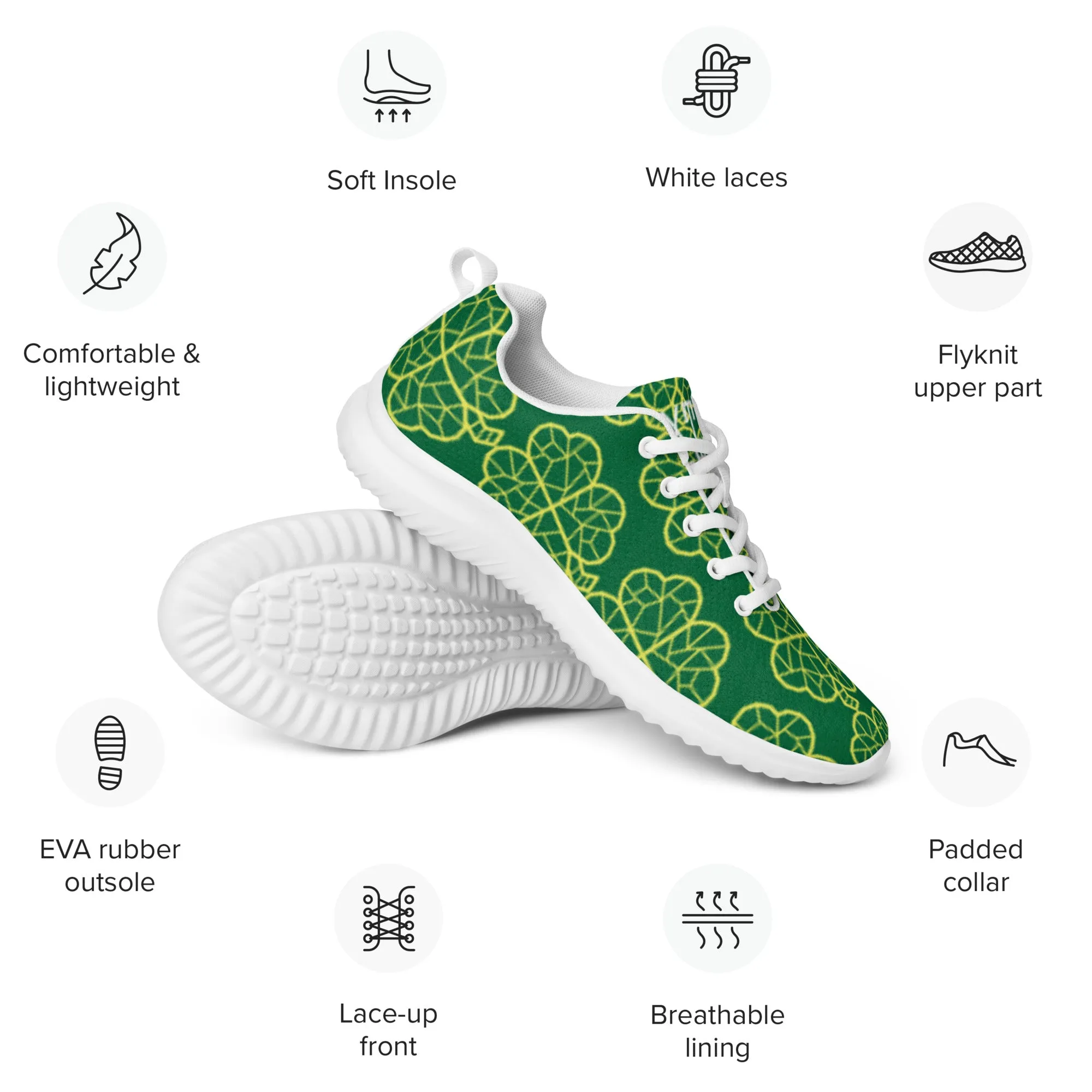 Sixty Eight 93 Logo White St Patrick Men’s Athletic Shoes