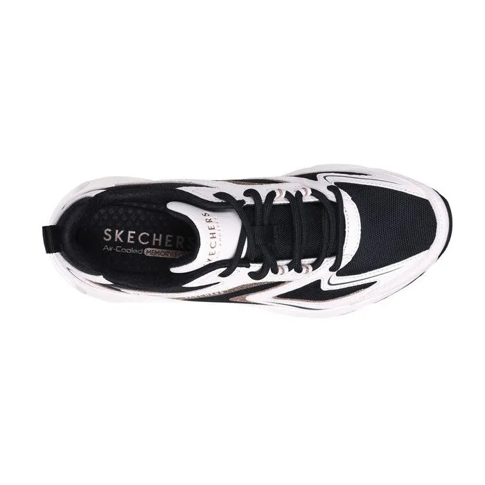 Skechers Womens UNO Tres-Air - Shimm-Airy Sneaker White Gold