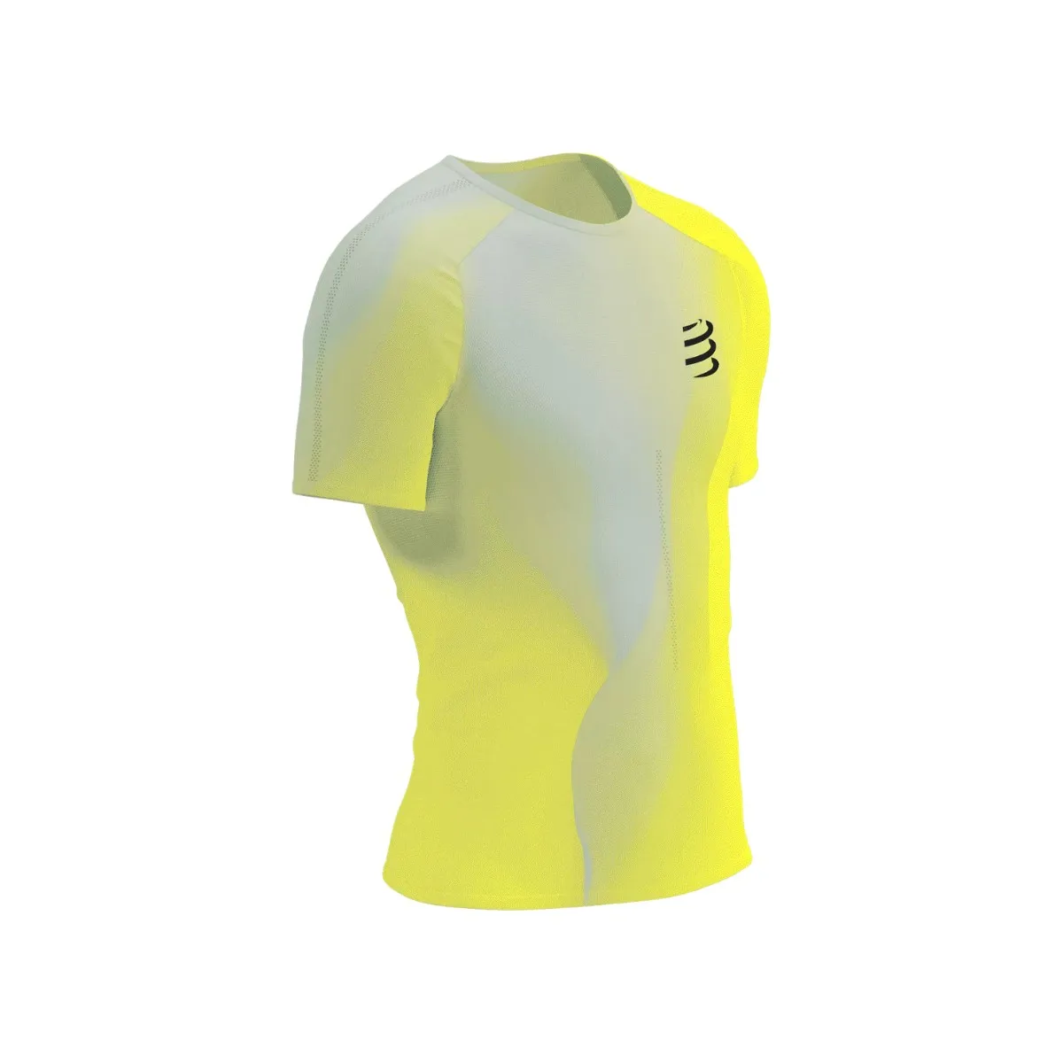 T-Shirt Compressport Performance SS Short Sleeve Yellow White