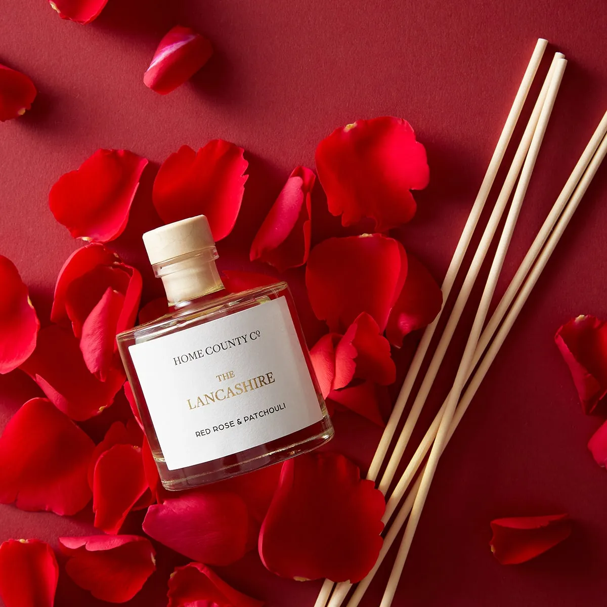 The Lancashire - Red Rose and Patchouli Reed Diffuser