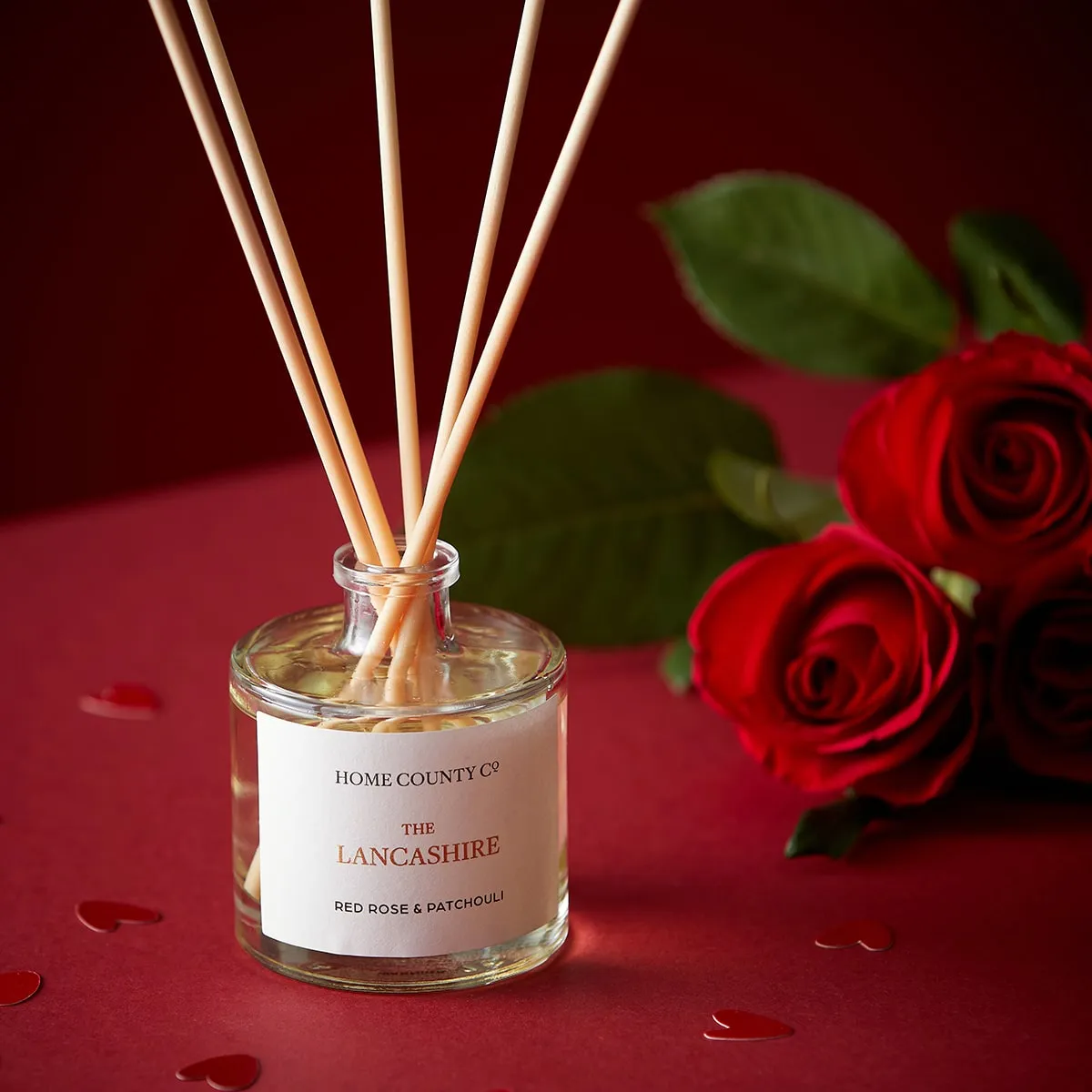 The Lancashire - Red Rose and Patchouli Reed Diffuser