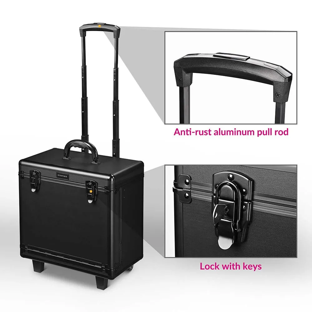 TheLAShop Rolling Hair Stylist Case Barber Case w/ Appliance Holder