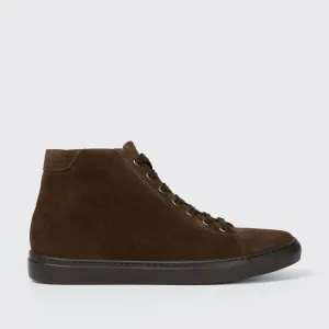 Thomas P High Velvet Suede Dark Brown