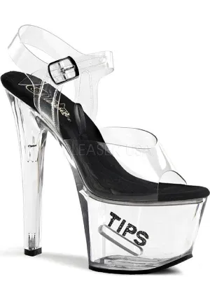 TIPJAR-708-5 [Black/Clear] | PLATFORM HEELS [PREORDER]