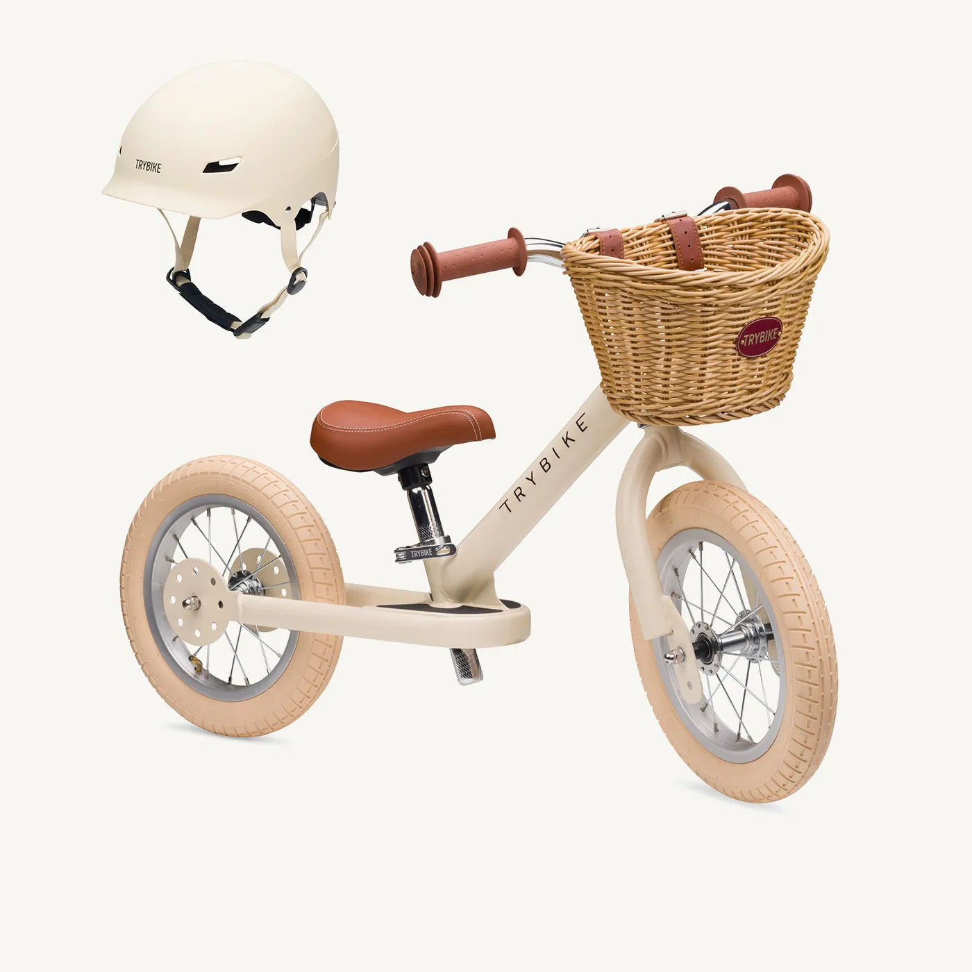 Trybike Steel Balance Trike - Matte - Vintage Cream