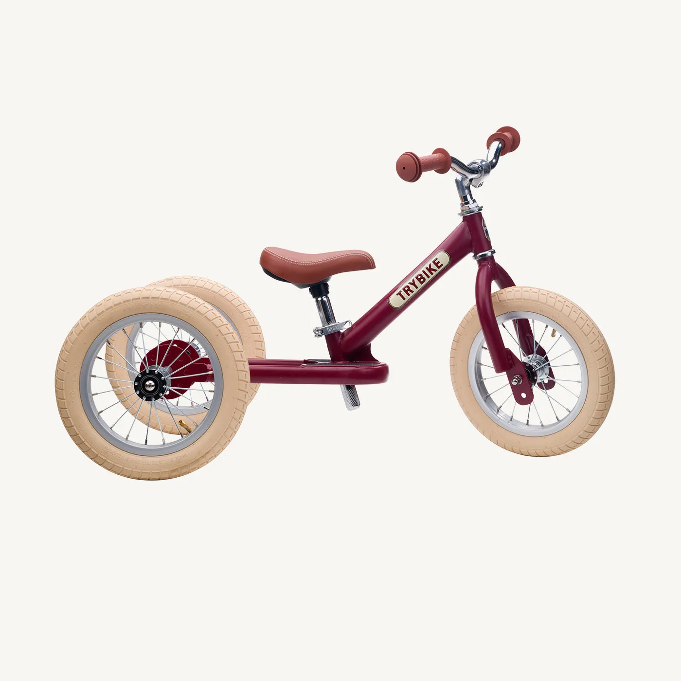 Trybike Steel Balance Trike - Matte - Vintage Red