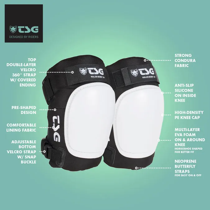 TSG - KNEEPAD ROLLER DERBY 3.0 (ROLLER SKATE KNEE PADS)